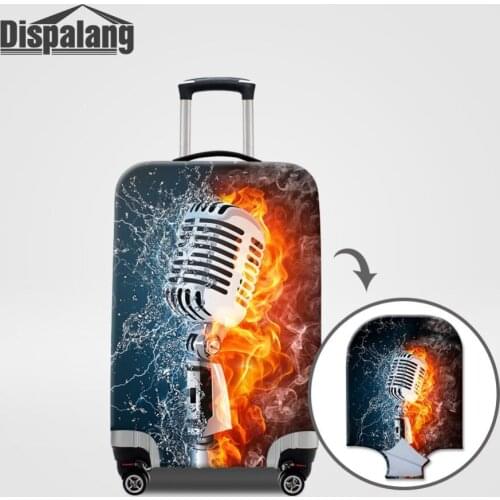 Dispalang Travel On Road Elastic Luggage Cover Travel Accessories Flame Design Thick Protective Suitcase Cover Dust Rain Cover