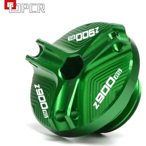 For Kawasaki z900 z900RS Z900 2017-2020 High quality logo Z900RS/Z900 Motorcycle CNC Engine Magnetic Oil Drain Plug cap cover