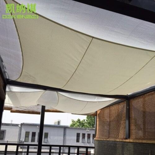 3 x 3 M/PCS PU Waterproof awning Polyester fabrics Sun Sun Shade Sail for Pool Shades net
