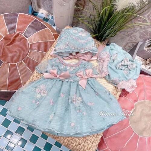 Girls Cotton Baby Lace Dress Birthday Party Wedding Sweet Dress Girls Christmas Dress Flower Girl Dresses Festival Dress Aramex