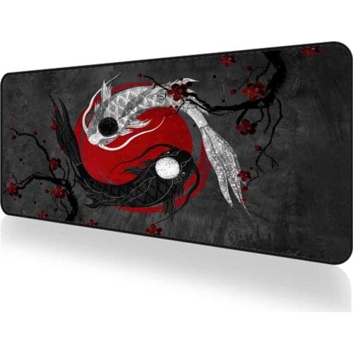 Art Table Black Large Mouse Pad Anime Computer Desk Gaming Accessories Kat Great Wave Deskmat Mousepad Gamer Carpet DropShipping