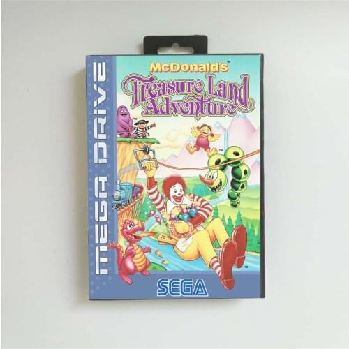 McDonalds Treasure Land Adventure - EUR Cover With Retail Box 16 Bit MD Game Card for Sega Megadrive Genesis Video Game Console