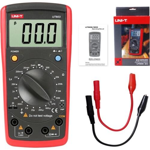 UNI-T UT603 Modern Resistance Inductance Capacitance Meters Testers LCR Meter Capacitors Ohmmeter w/hFE Test
