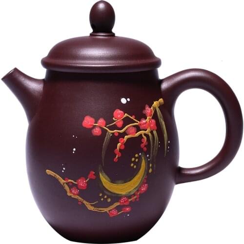 Exquisite Yixing Famous Purple Clay Teapot Hand-painted Teapot Qiuli Kungfu Tea Set Household Teapot Tea Pot Cute