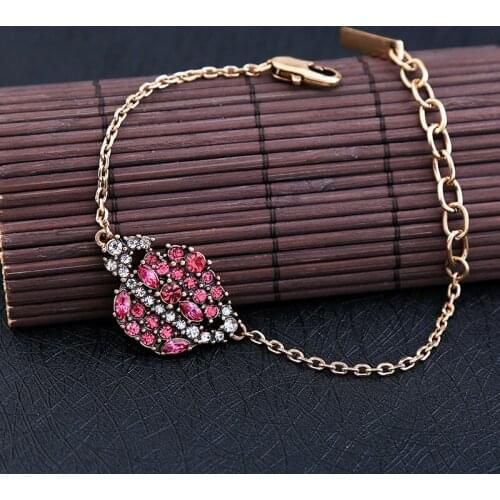 Collection Bracelet Red Crystal Lip Bead Chain Variety Of Bracelet Charmming 2021 New Design Romantic Jewelry For Women