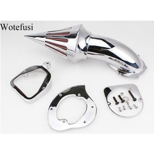 Wotefusi Chrome Air Cleaner Kits Spike Filter For Honda 1998 & up Shadow Spirit ACE 750 [MP03]