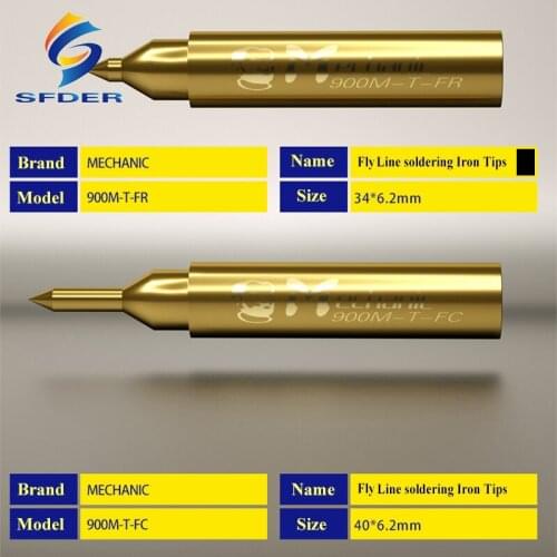 MECHANIC 900M-T-FC/900M-T-FR Pure Copper Soldering Iron Tip Welding Tips Fly Wire Maintenance Jump Wire Solder Soldering Tip