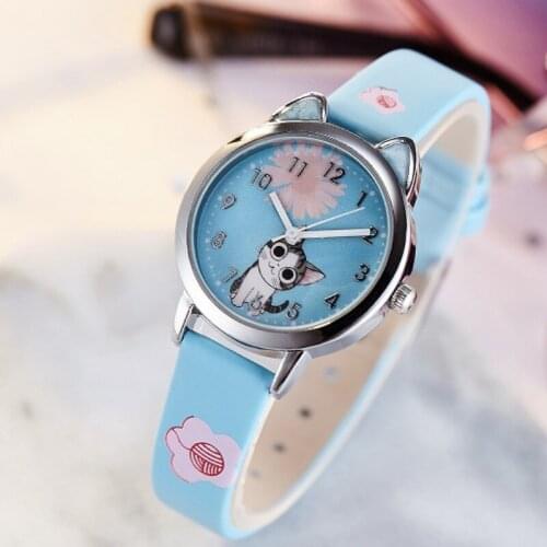 New Arrival Cute Cat Design Children Fashion Watches Quartz Wristwatches Jelly Kids Boys Girls Students Watch Relogio Kol Saati