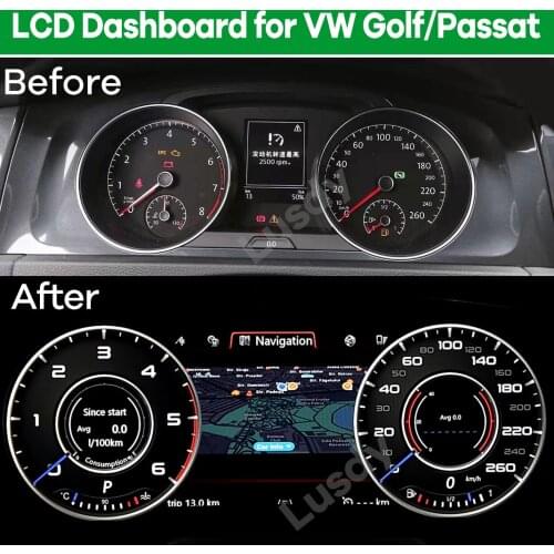 Digital Dashboard Panel Virtual Instrument Cluster CockPit LCD Speedometer for Volkswagen VW Golf 7 R Golf7 MK7 GTi 2012~2020