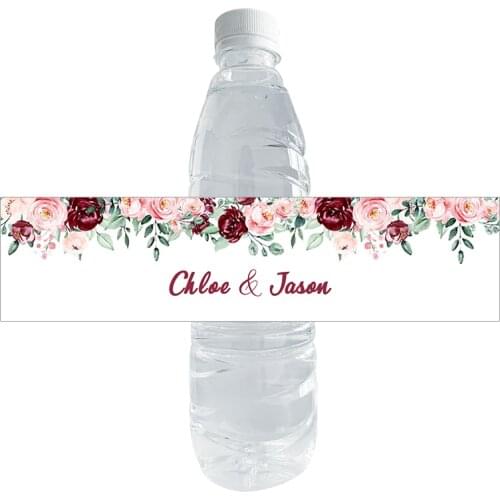 Custom Name Date Text Wedding Party Water Labels Birthday Party Baby Shower Bottle Wrappers Decoration Supplies Custom Stickers