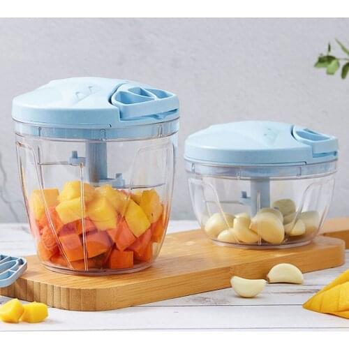 Hand-held Meat Grinder Multi-function Garlic Masher Manual Vegetable Cutter Mixer Pepper Chopper Stuffing Device