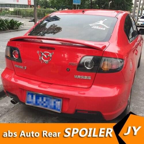 For MAZDA M3 Spoiler 2006-2013 MAZDA M3 spoiler High Quality ABS Material Car Rear Wing Primer Color Rear Spoiler