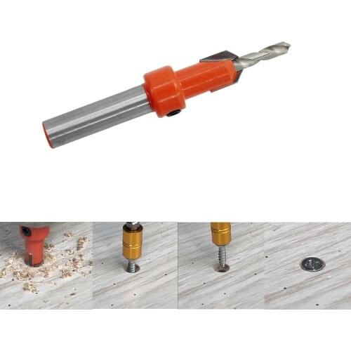 Hss Countersink Drill Bit Woodworking Screws Chamfering Wood Hole Drills Bit Countersinking round Shank Timber plastic Working