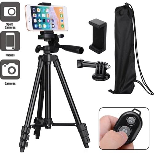 Tripod For Mobile Tripie For Cell Phone Portable Stand Holder Professional Remote Control Portable Tripod for GoPro Mobile Phone