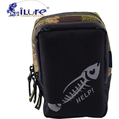 ILure waterproof multifunctional 17.4*13.5*7 cm canvas bag carp fishing equipment roll lure bag bagpack camouflage tool Pesca
