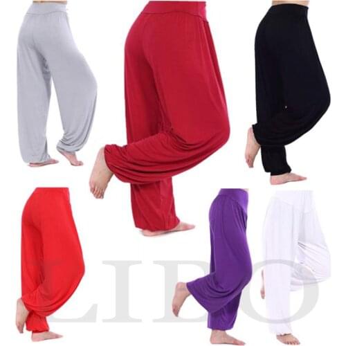 High waist Women Comfy Harem Modal Dancing Loose overall pants Leg taichi hippie Warmer Belly Dance jumpsuit Boho Trousers