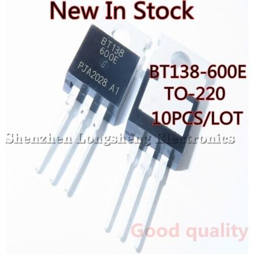 10PCS/LOT New BT138 BT138-600E two-way thyristor TO-220 good quality