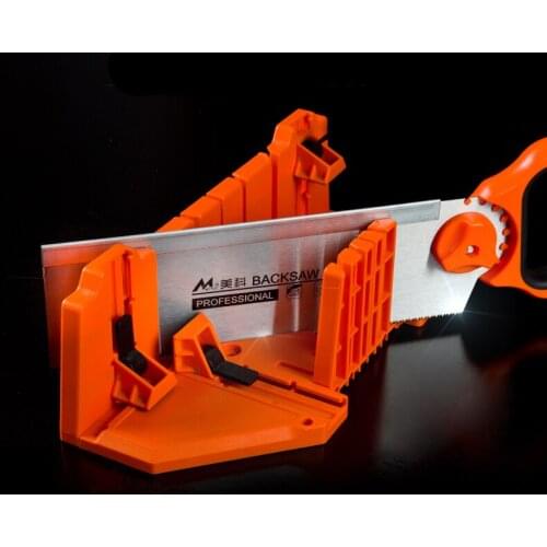 14'' Plastic Mitre Box Saw Cabinet Case Multifunctional Woodworking Oblique Angle Hand Clip Cutting Tools Carpentry Accessories