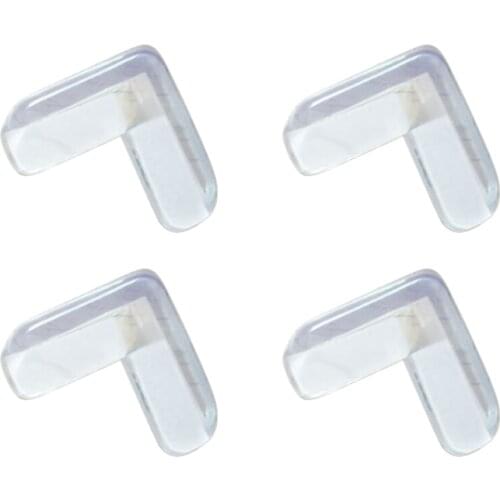 4/1pc/set Baby Silicone Safety Protector Table Corner Anticollision Furnitures Edge Guards Cover Durable L Shape Transparent NEW
