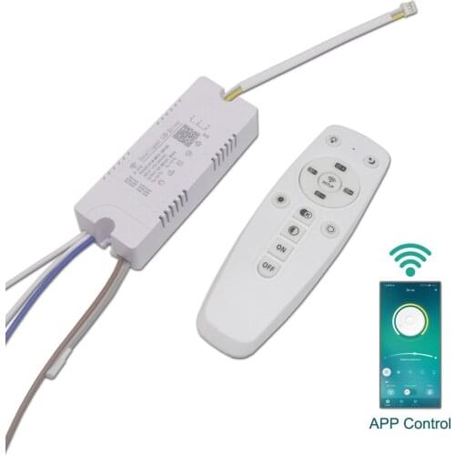 40-60W)X2+220V output cables LED driver 2.4G intelligent remote LED transformer with relay, APP bluetooth control LED block