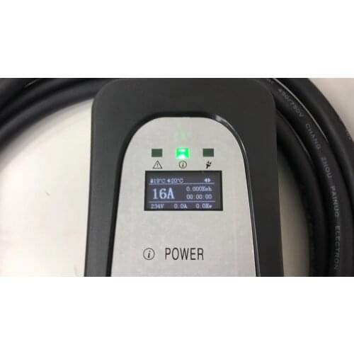 8A 10A 13A 16A Current Adjustable portable evse schuko plug electric car portable ev Type 2 charger