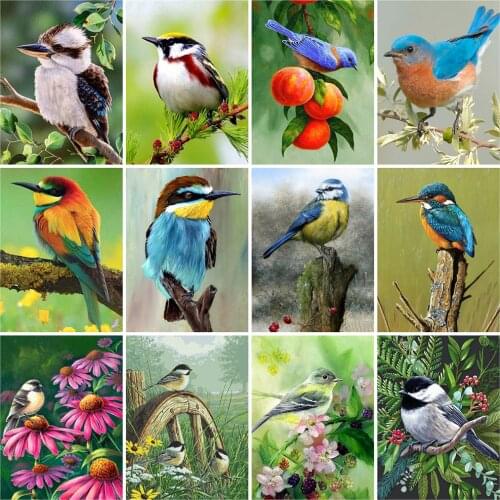 HUACAN 5d Diamond Painting Bird DIY Mosaic Animal Handicraft Full Square Diamond Embroidery Spring Home Decor Craft Kit