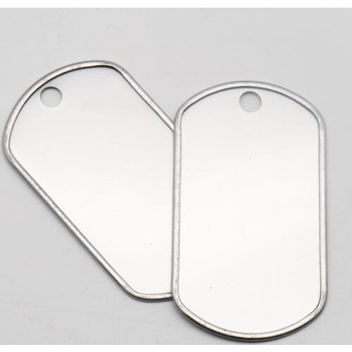 20Pcs Plate Stainless Steel Tags Military Army Identity Tag Men Tags Necklace Personality necklace Dog ID Tags for Men Pendant