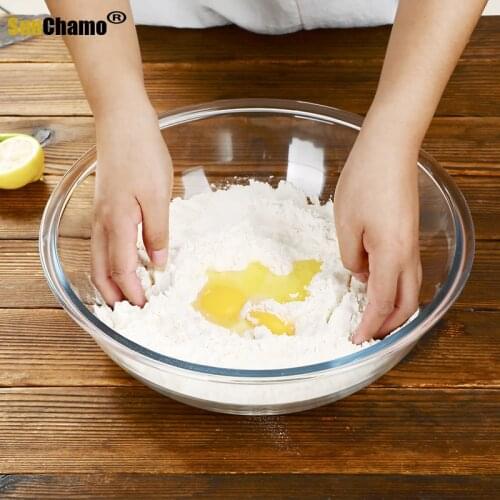 Large Bowls Big Heat-resistant Tempered Glass Bowl For Household Baking Egg Beating Mixing Bowl Fruit Salad Soup Cooking Tool