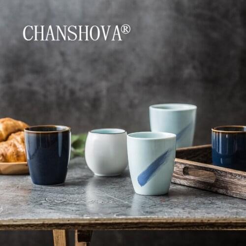 CHANSHOVA Traditional Chinese Style Hand Painted Ceramic Teacup Small and Large mug Coffee cup China Porcelain tea set H392