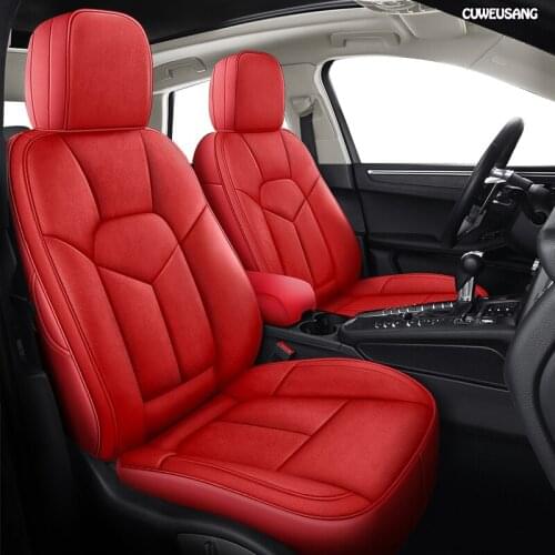 CUWEUSANG Custom Leather car seat cover For Chrysler 300C PT Cruiser Grand Voager Sebring Automobiles Seat Covers car seats