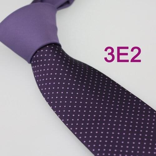 Coachella Mens ties New Arrival Lilac Knot Contrast Purples Spots Two Tone Necktie Formal Neck Tie for dress Wedding