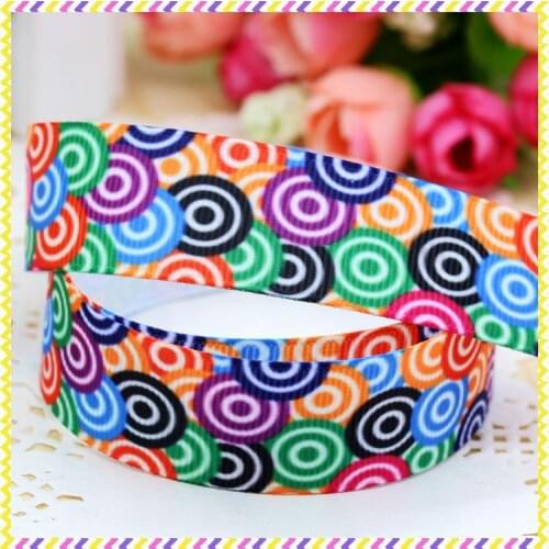 DHK 7/8'' 5yards sugar printed grosgrain ribbon headwear hair bow diy party decoration OEM Wholesale 22mm E879