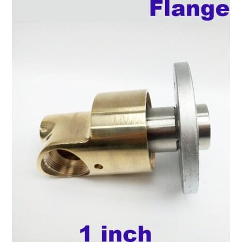 GOGO HD-F25 high temperature industrial cold water brass swivel fitting rotating connector 1 inch flange type rotary joint