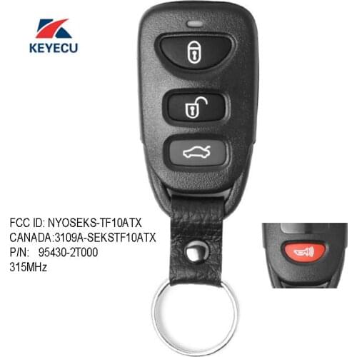 KEYECU Replacement Remote Car Key Fob 3+1 Button 315MHz for Kia Optima 2011-2013 FCC ID: NYOSEKS-TF10ATX