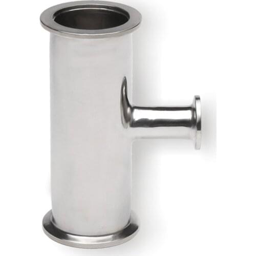 KF-10/16/25/40/50 Vacuum Tri Clamp Reducer Tee 3 Ways SUS304 Stainless Sanitary Pipe Fitting Beer Brewing Diary Product