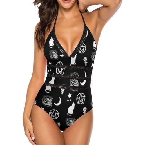 Gothic Swimsuit Sling Women Swimwear Sale Classic Bath 1-Piece Bathing Suit