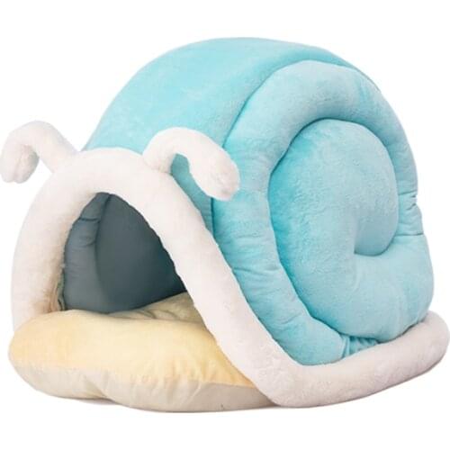 New Deep Sleep Cat Bed House Funny Snail Cats Mat Beds Warm Basket for Small Dogs Cat House Cushion Pet Tent Kennel Cat Supplies