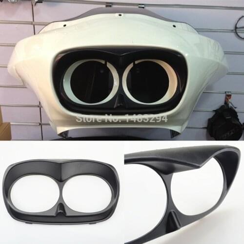 Matte Black Bad Boy Headlight Bezel Trim Headlight Cover Case for Harley Road Glide Roadglide 1998-2013