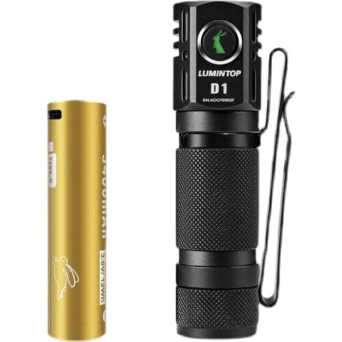 LUMINTOP D1 18650 Mini Flashlight 3 Lamp Bead TIR Lens Cree XP-G3 2000 Lumen Portable Flashlight by 18650 Battery for Camping