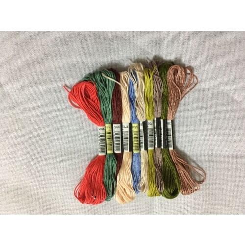 Oneroom 50/100/150/250 Colors DMC Similar 100% Cotton Embroidery Thread Kits for Cross Stitch Mouline 6 Strands Floss 8m