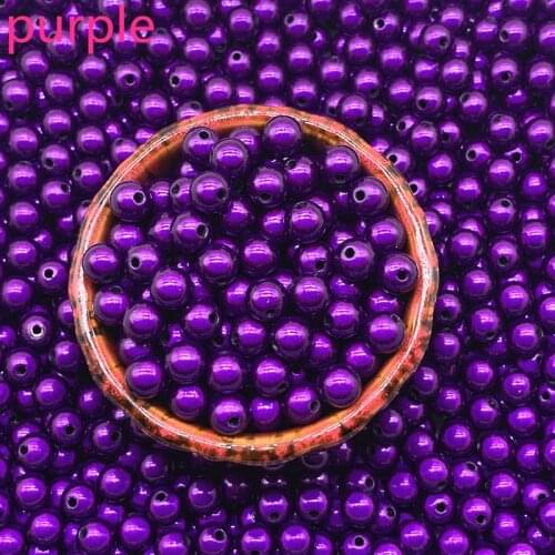 New 6mm 8mm 3d Miracle Shining Dream Acrylic Round Spacer Beads for Jewelry Making DIY #12