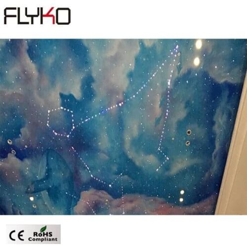 Factory price LED Fiber Optic Ceiling Star light Inkjet Printing Light 600*1200mm