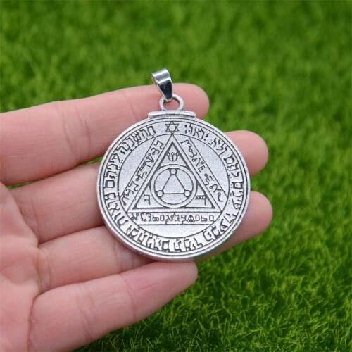 Vintage Pentacle Of The Sun Talisman Key Of Solomon Amulet Pendant Necklace Men Women Accessories Jewerly
