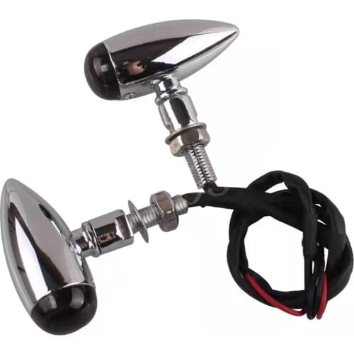 Motorcycle Cafe Racer Turn Signal Lights Amber Brake Indicator Light Universal For Harley Honda Yamaha Suzuki 10mm Bolt Thread