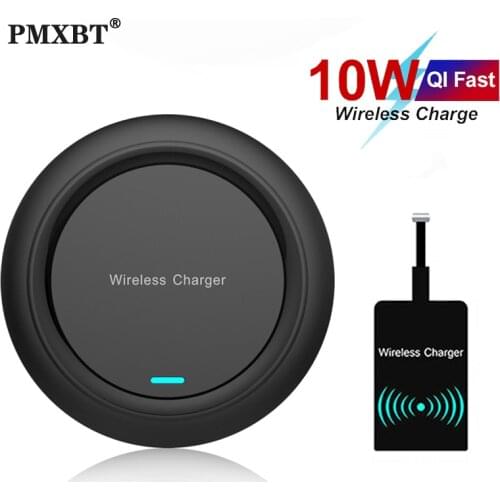 Qi Wireless Charger Pad & Receiver 10W Fast Charging For Samsung S20 S10 iPhone 11 Pro Xs Max X 8 Plus Wireless Quick Charge Set