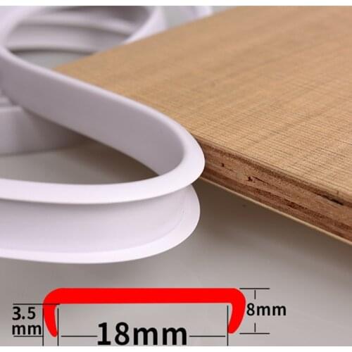 1M Self-adhesive furniture edge banding seal tape U PVC veneer sheets for Cabinet desk edge guard strip table corner protector