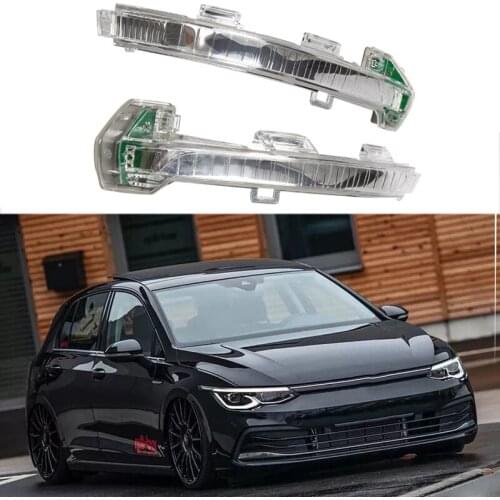 Car Rear View Side Mirror LED Turn Signal Indicator Light for Golf MK8 2020 - 2021