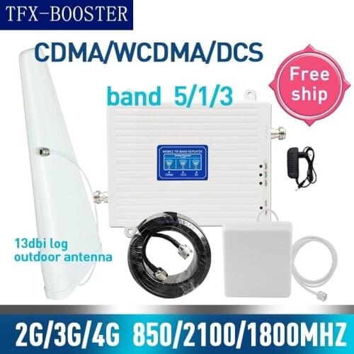 TFX-BOOSTER 850/1800/2100mhz Mobile Signal Booster cellular Amplifier 4G signal booster CDMA DCS WCDMA 2g 3g 4g Signal Repeater