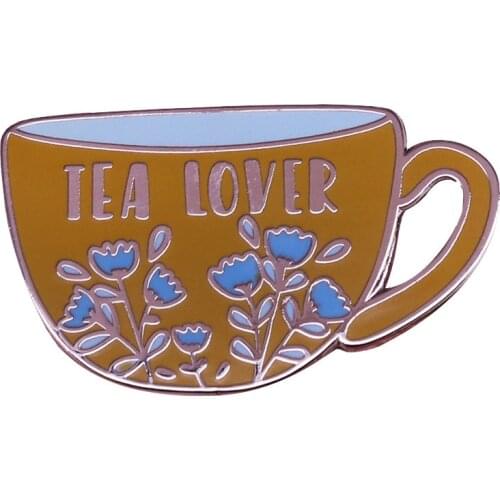 Creativity Teacup Hard Enamel Pins Brooches Women Men Lapel Badges Backpack Collar Fashion Jewelry Gifts For Kids Friend