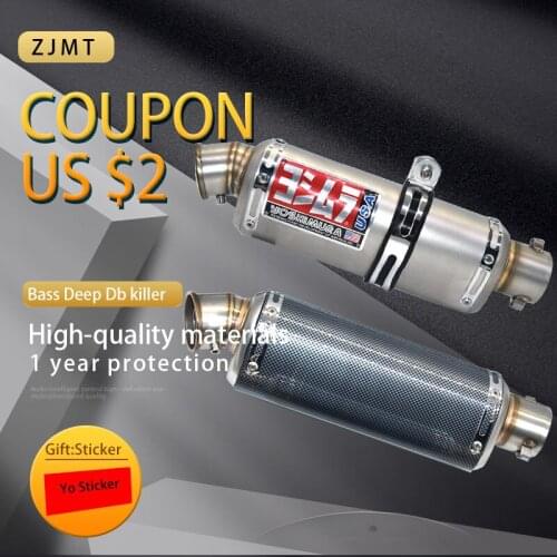 Universal Stainless Steel Motorcycle Scooter Modified Moto Muffler Exhaust Pipe Remove Db Kille For CB600 YZF FZ400 Z750